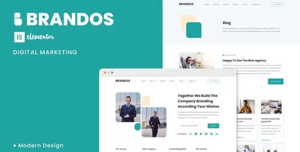 Brandos – Digital Marketing Elementor Template Kit